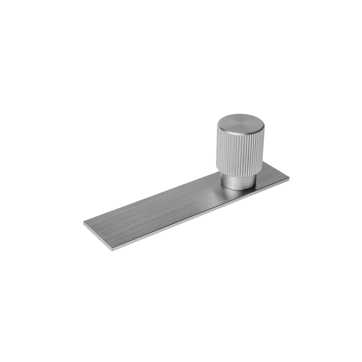 Momo Arpa Round Knob and Backplate 22mm in Dull Brushed Nickel