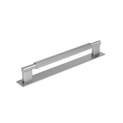Momo Arpa D Handle and Backplate 192mm in Dull Brushed Nickel