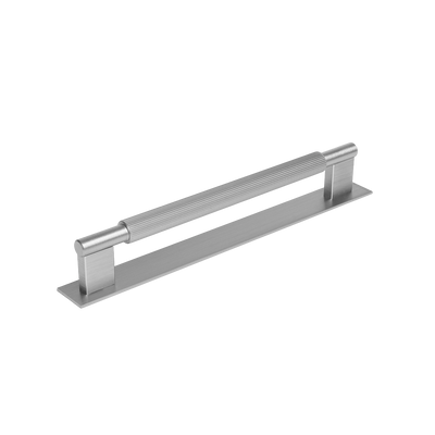 Momo Arpa D Handle and Backplate 192mm in Dull Brushed Nickel