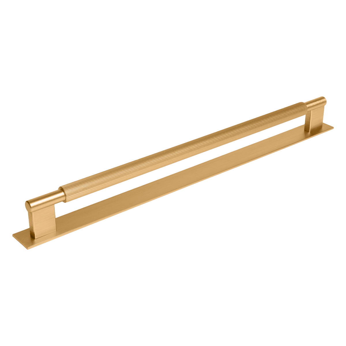 Momo Arpa D Handle and Backplate 320mm in Brushed Dark Brass