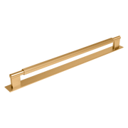 Momo Arpa D Handle and Backplate 320mm in Brushed Dark Brass