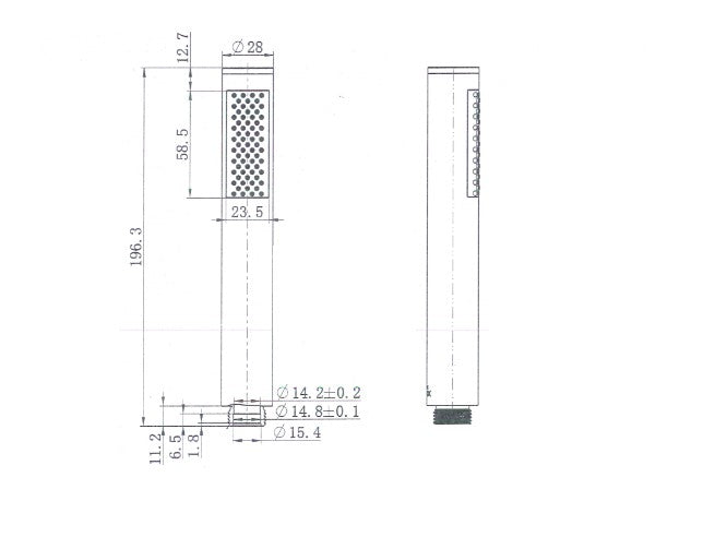 Round Microphone Hand Shower line drawing