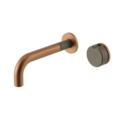 Meir X Nood Co Alchemy Series Progressive Wall Mixer Set Lustre Bronze X Olive