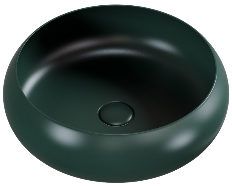 BNK Versilia Above Counter Basin Matte Dark Green