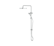 Ashmore Twin Rail Shower - Chrome