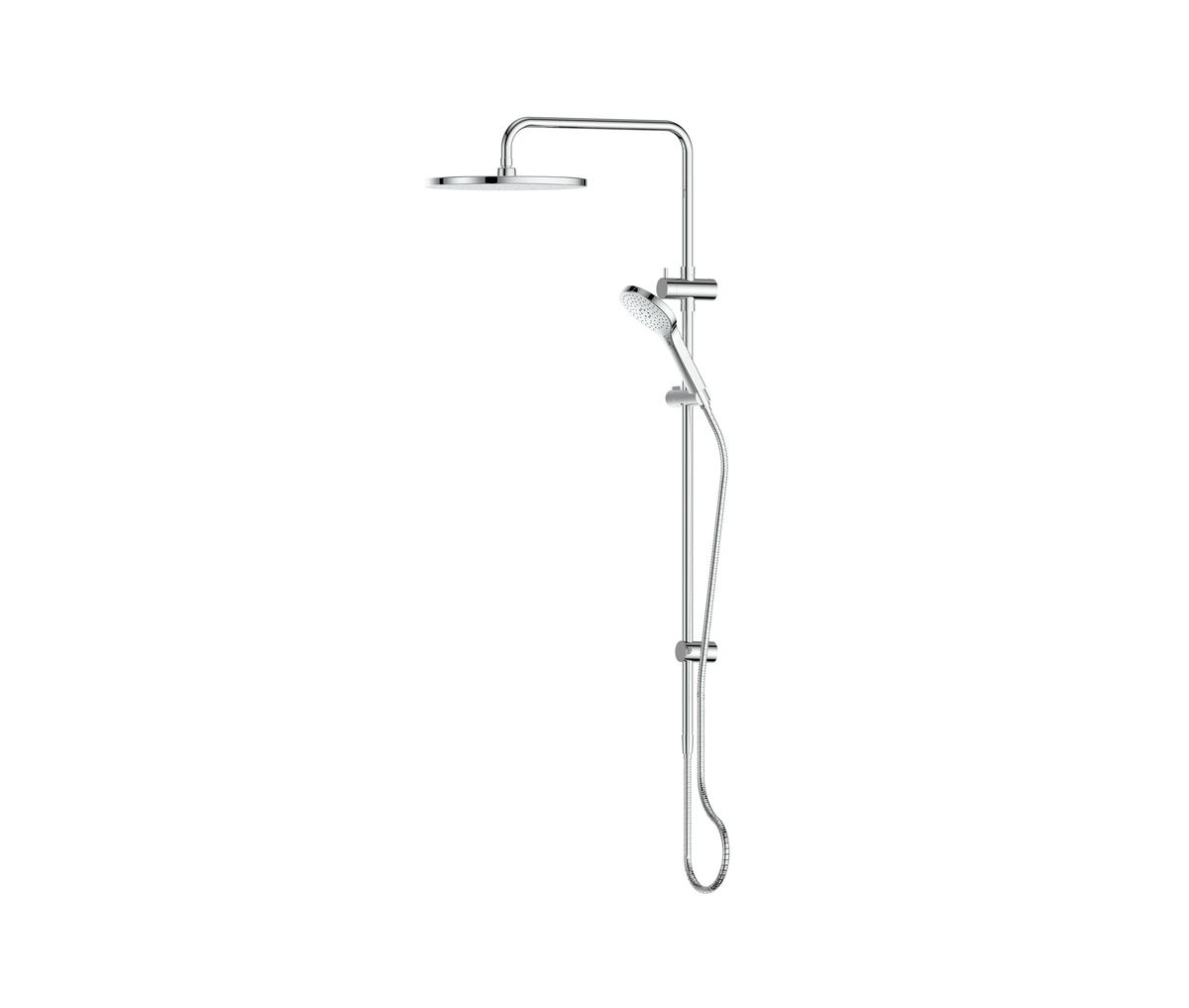Ashmore Twin Rail Shower - Chrome