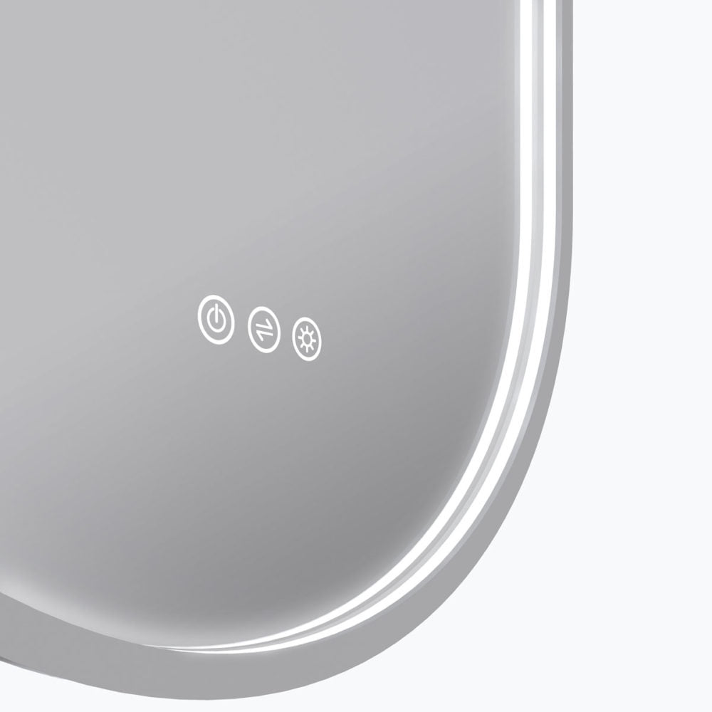Euro Mirror Käpsel White Frame LED Mirror