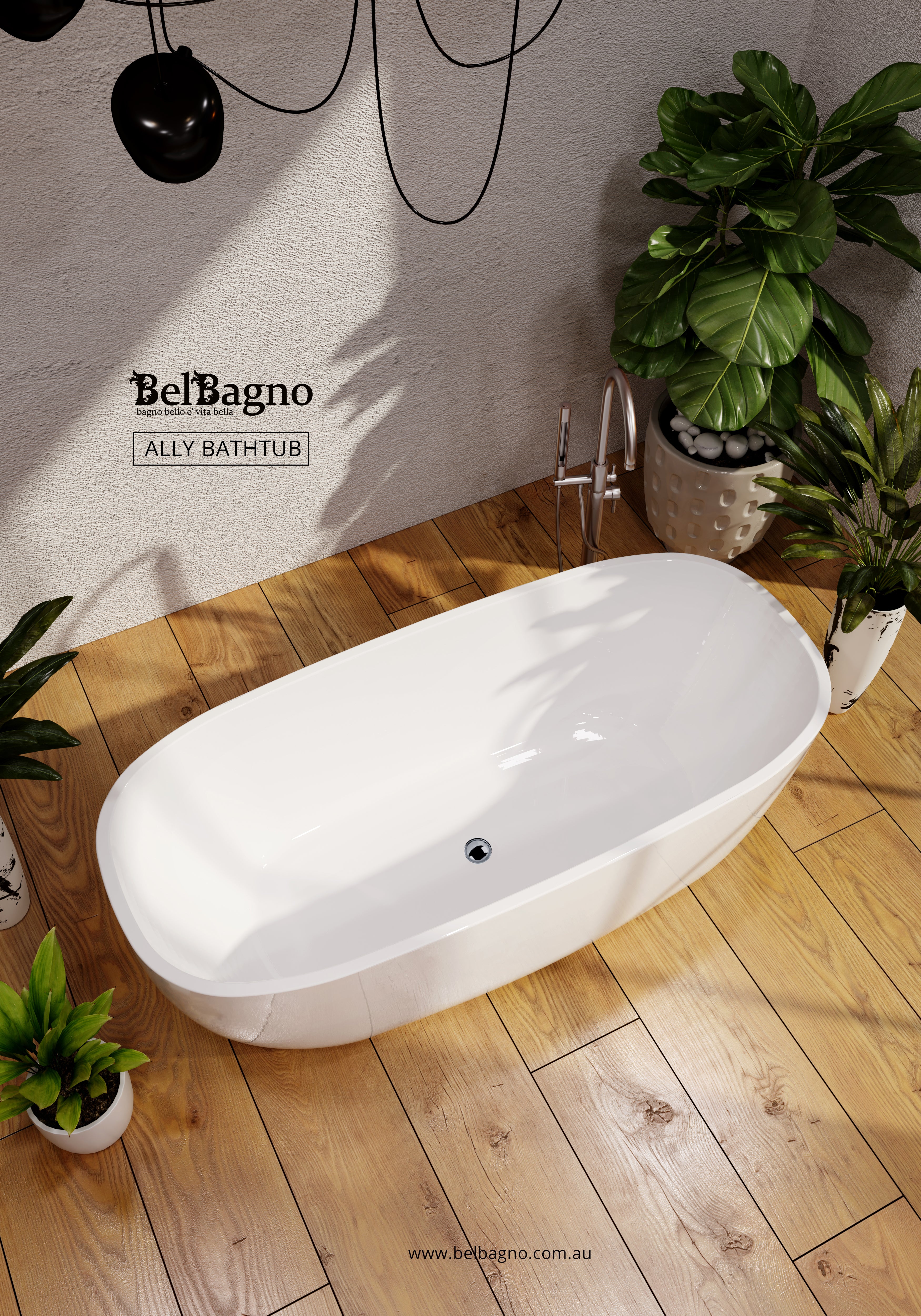 Belbagno Ally Bath 1700mm