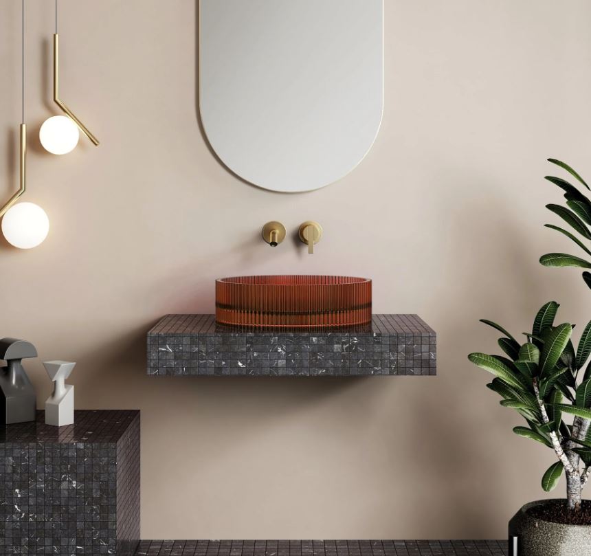 Cassa Design Wow V-Groove Translucency Resin Stone Basin