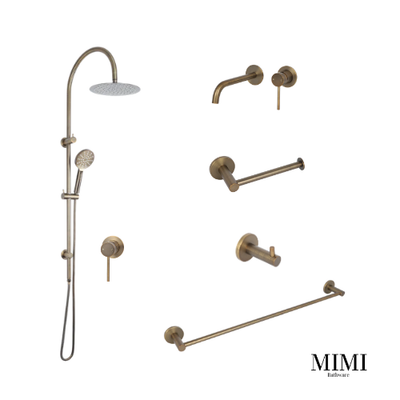 Mimi Antique Brass Wall Set Tapware Package