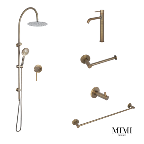 Mimi Antique Brass Basin Mixer Tapware Package