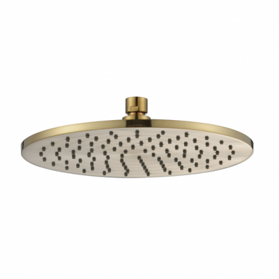 Modern National Brass Round Shower Head 250mm - Brushed Bronze