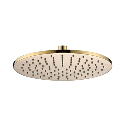 Modern National Brass Round Shower Head 250mm - Polished Brass