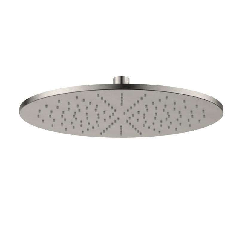 Modern National Brass Round Shower Head 300mm - Brushed Nickel