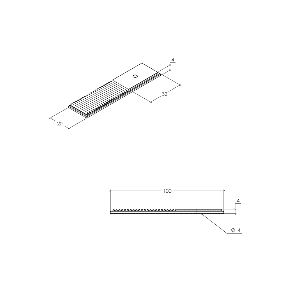 Momo Barrington Round Knob Backplate - Line Drawing