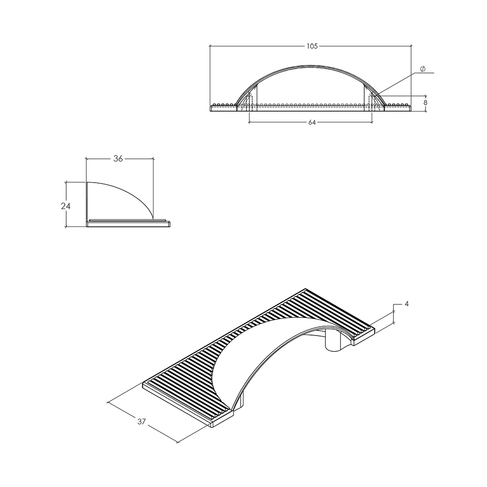 Momo Barrington Cup Pull - Line Drawing