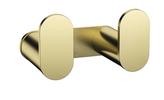 Meir Curvae Double Robe Hook - Tiger Bronze