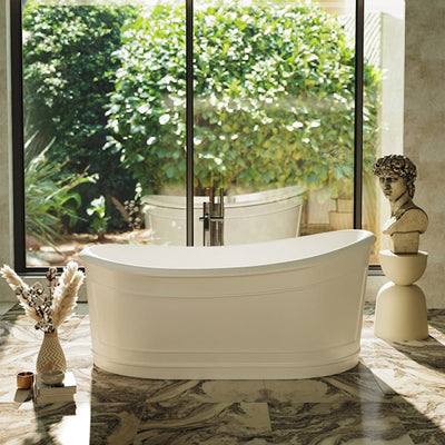BelBagno Freestanding Ritz Bath 1680mm Matt White