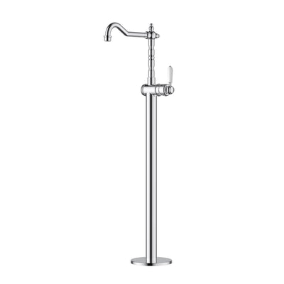 Modern National Bordeaux Freestanding Bath Mixer - Chrome
