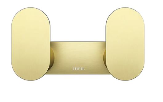 Meir Curvae Double Robe Hook - Tiger Bronze
