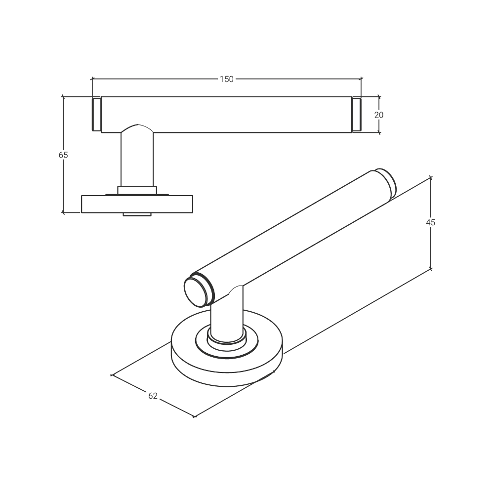 Momo Bellevue Lined Lever Handle Set Dull Brushed Nickel