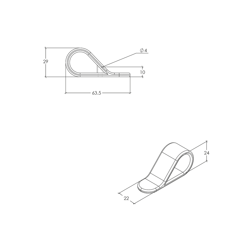 Momo Belt Round Knob - Line Drawing