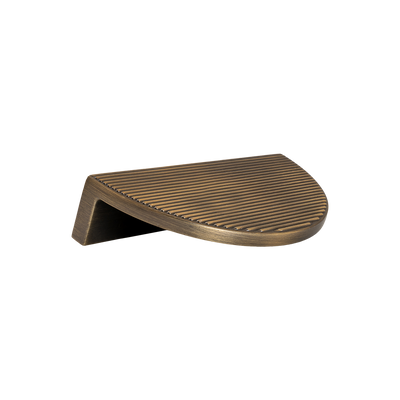Momo Barrington Eclipse Ribbed Pull Handle 96mm in Dark Brushed Brass