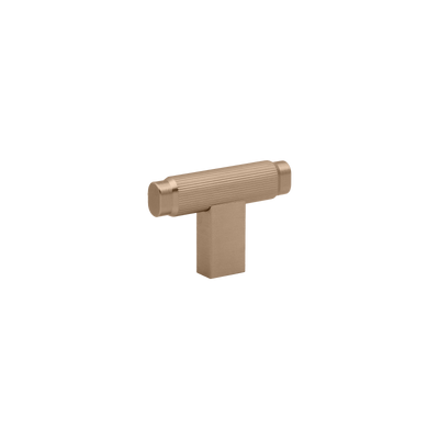Momo Brooklyn T Knob 55mm in Brushed Dark Brass