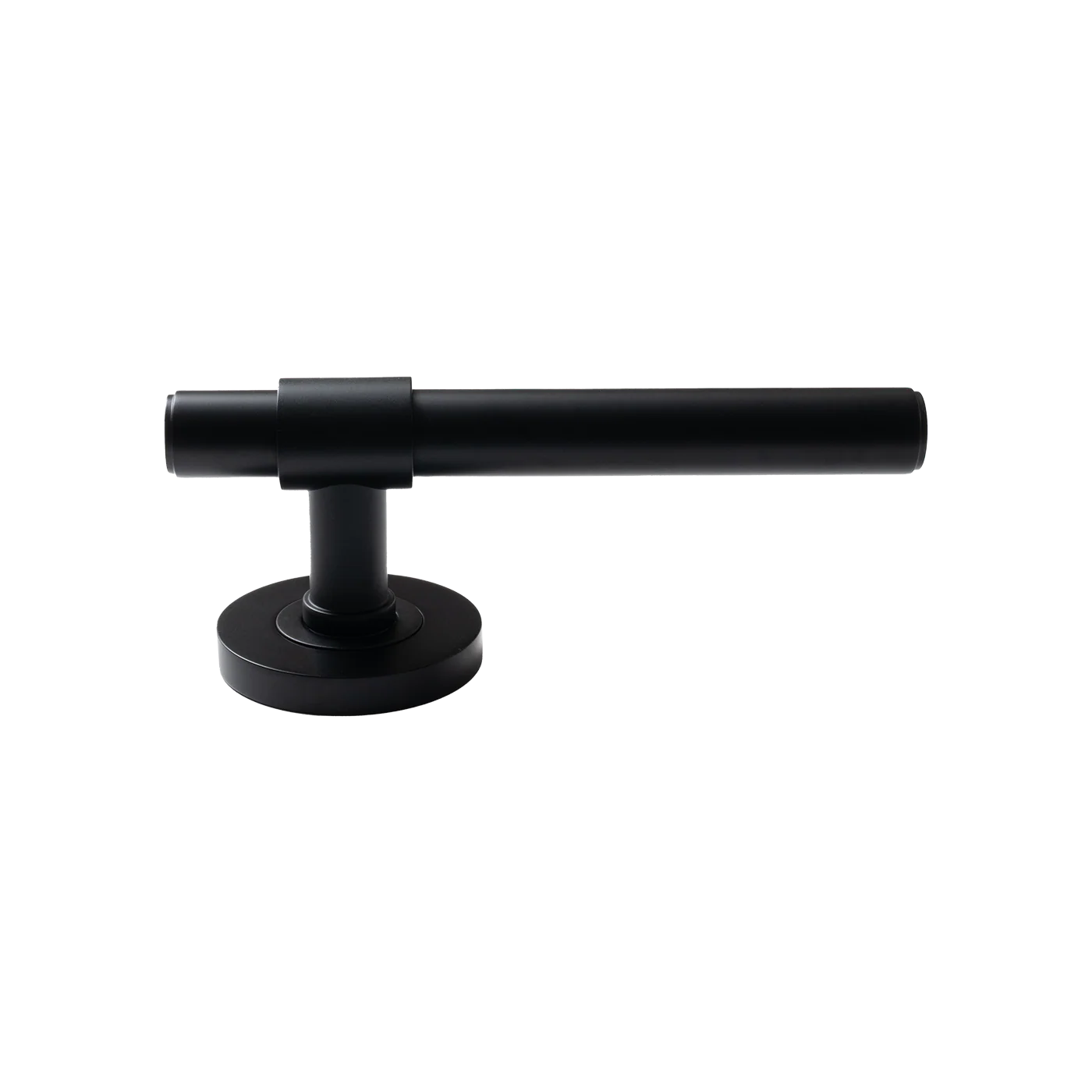 Momo Belgravia Plain Solid Brass Tubular Latch Privacy Lever Set Matte Black