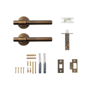 Momo Belgravia Plain Solid Brass Tubular Latch Passage Lever Set Bronze