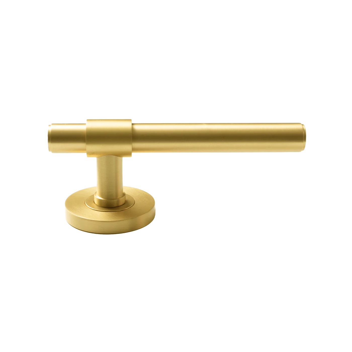 Momo Belgravia Plain Solid Brass Tubular Latch Passage Lever Set Brushed Satin Brass