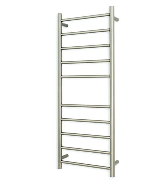 Radiant 240V Heated Round Ladder 430 x 1100 Brushed Nickel