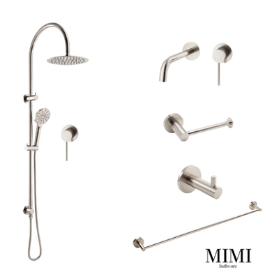 Mimi Cove Warm Brushed Nickel Wall Set Tapware Package