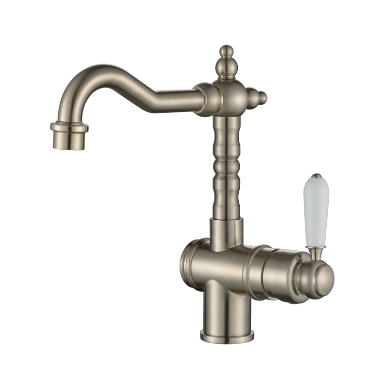 Modern National Bordeaux High Rise Basin Mixer - Brushed Nickel