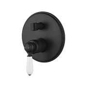 Modern National Bordeaux Shower Diverter Mixer - Matte Black