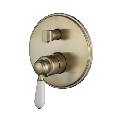 Modern National Bordeaux Shower Diverter Mixer - Brushed Bronze