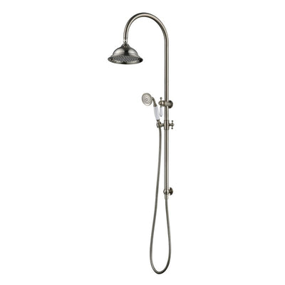 Modern National Bordeaux Shower Column Set - Brushed Nickel