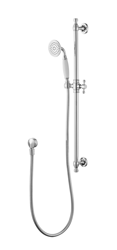 Modern National Bordeaux Shower On Rail - Chrome