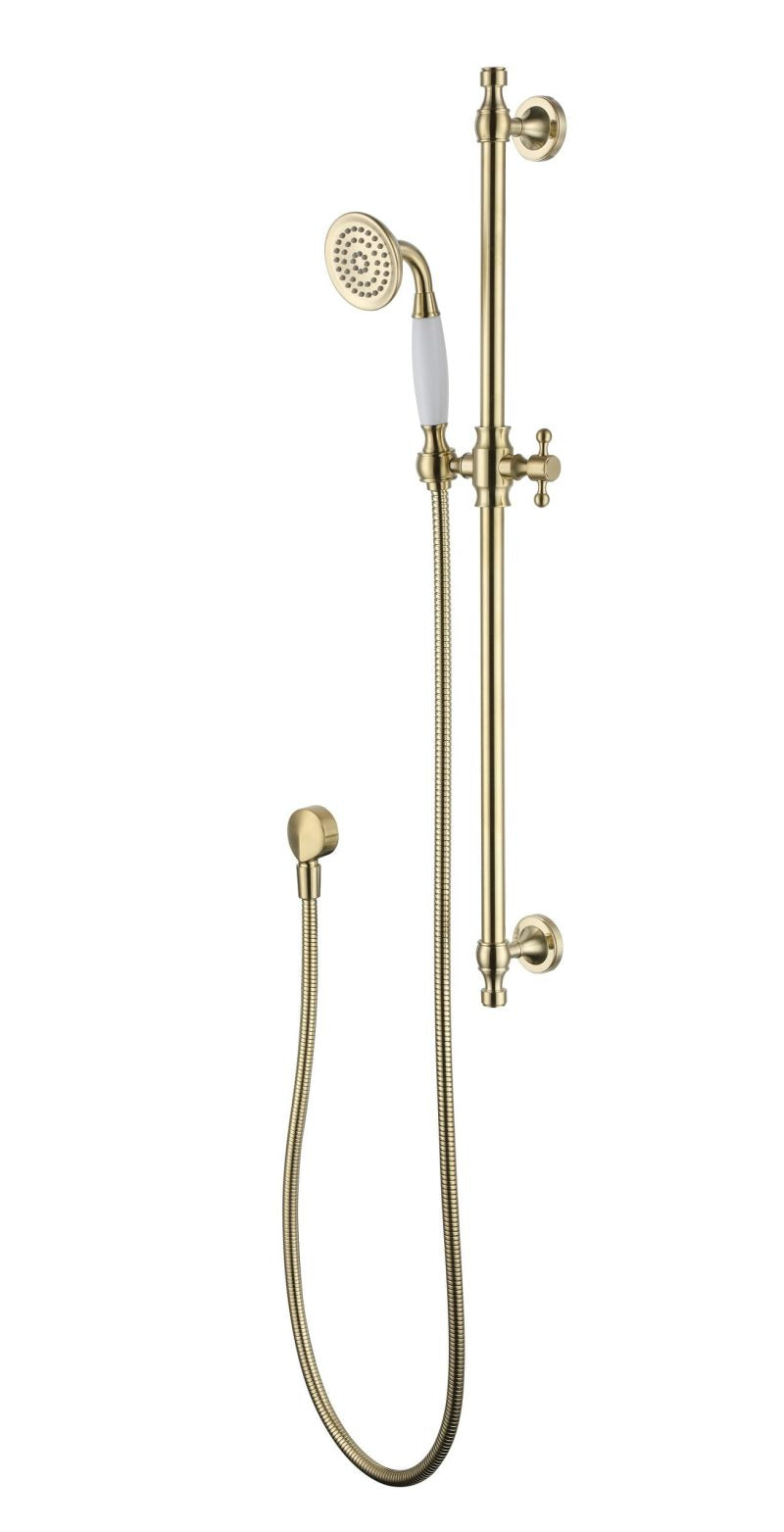 Modern National Bordeaux Shower On Rail - Brushed Bronze