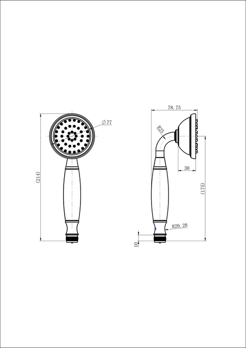 Modern National Bordeaux Handpiece