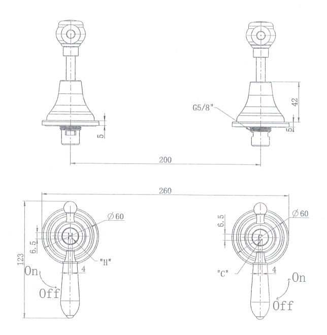 Modern National Bordeaux Wall Taps