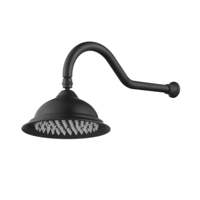Modern National Bordeaux Shower Arm With Shower Head - Matte Black