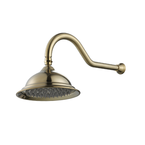 Modern National Bordeaux Shower Arm With Shower Head - Brushed Bronze