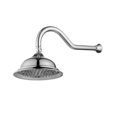 Modern National Bordeaux Shower Arm With Shower Head - Chrome
