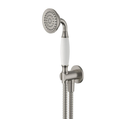 Modern National Bordeaux Hand Shower On Bracket - Brushed Nickel