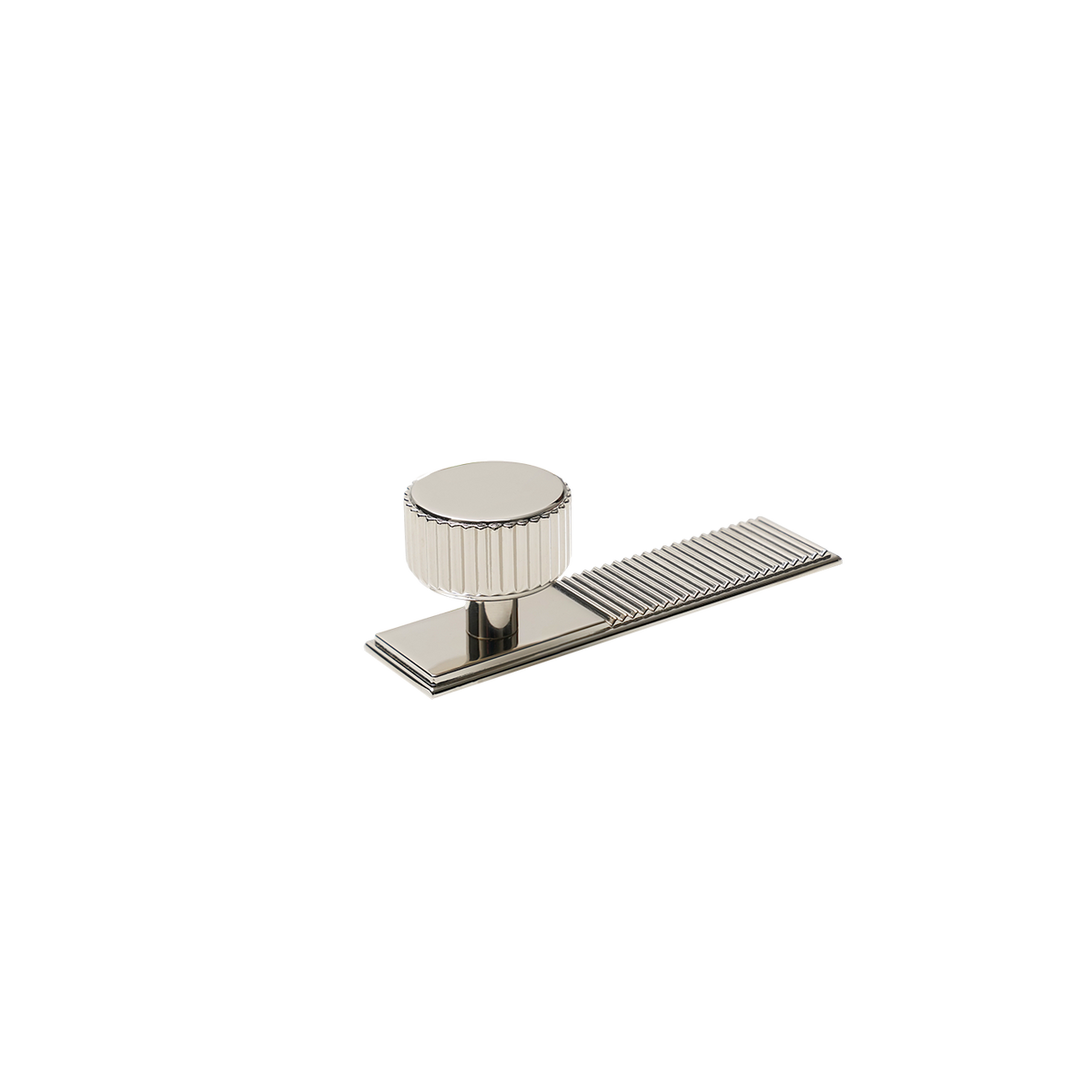 Momo Barrington Round Knob Backplate 32mm in Polished Nickel - view 2