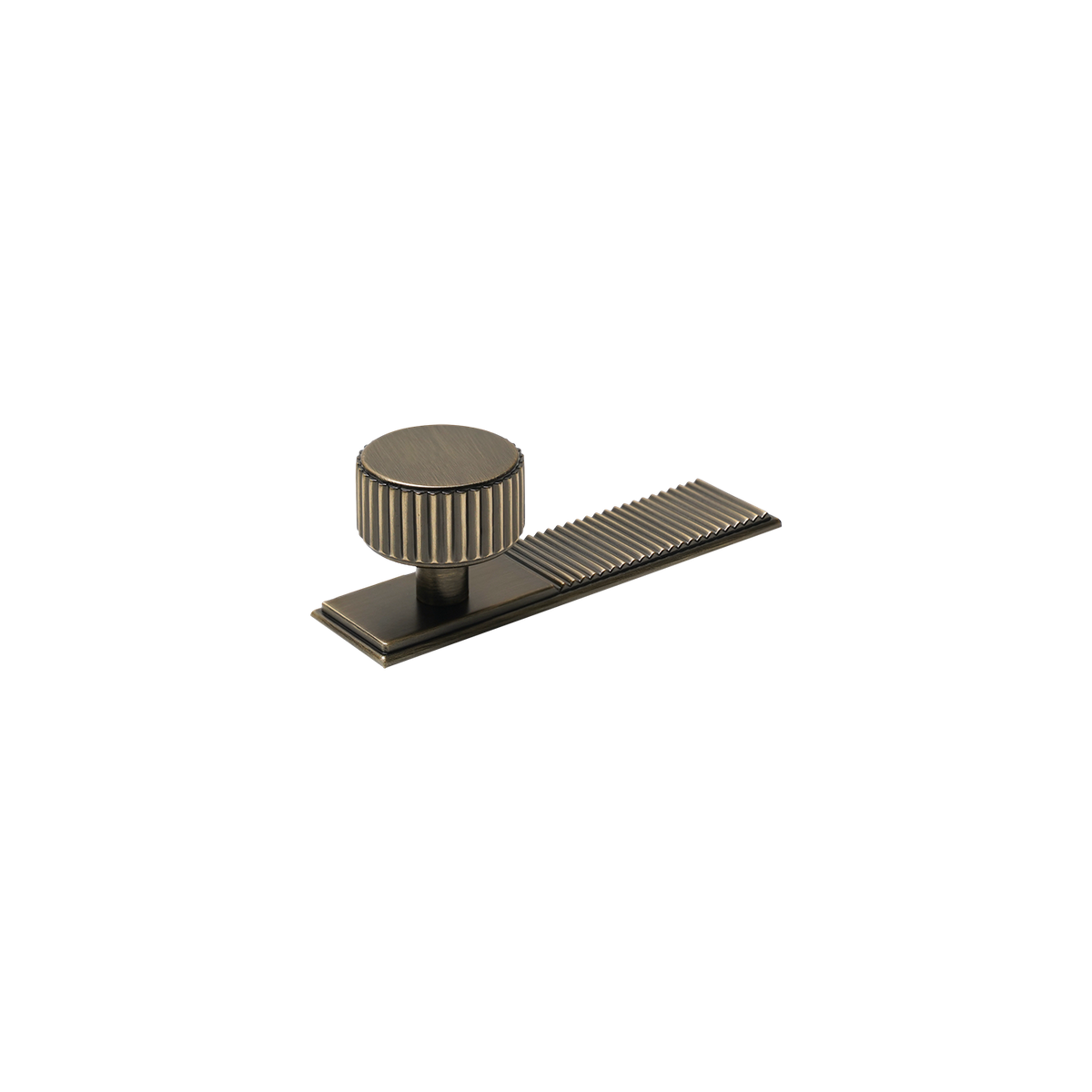 Momo Barrington Round Knob Backplate 32mm in Dark Brushed Brass - view 2