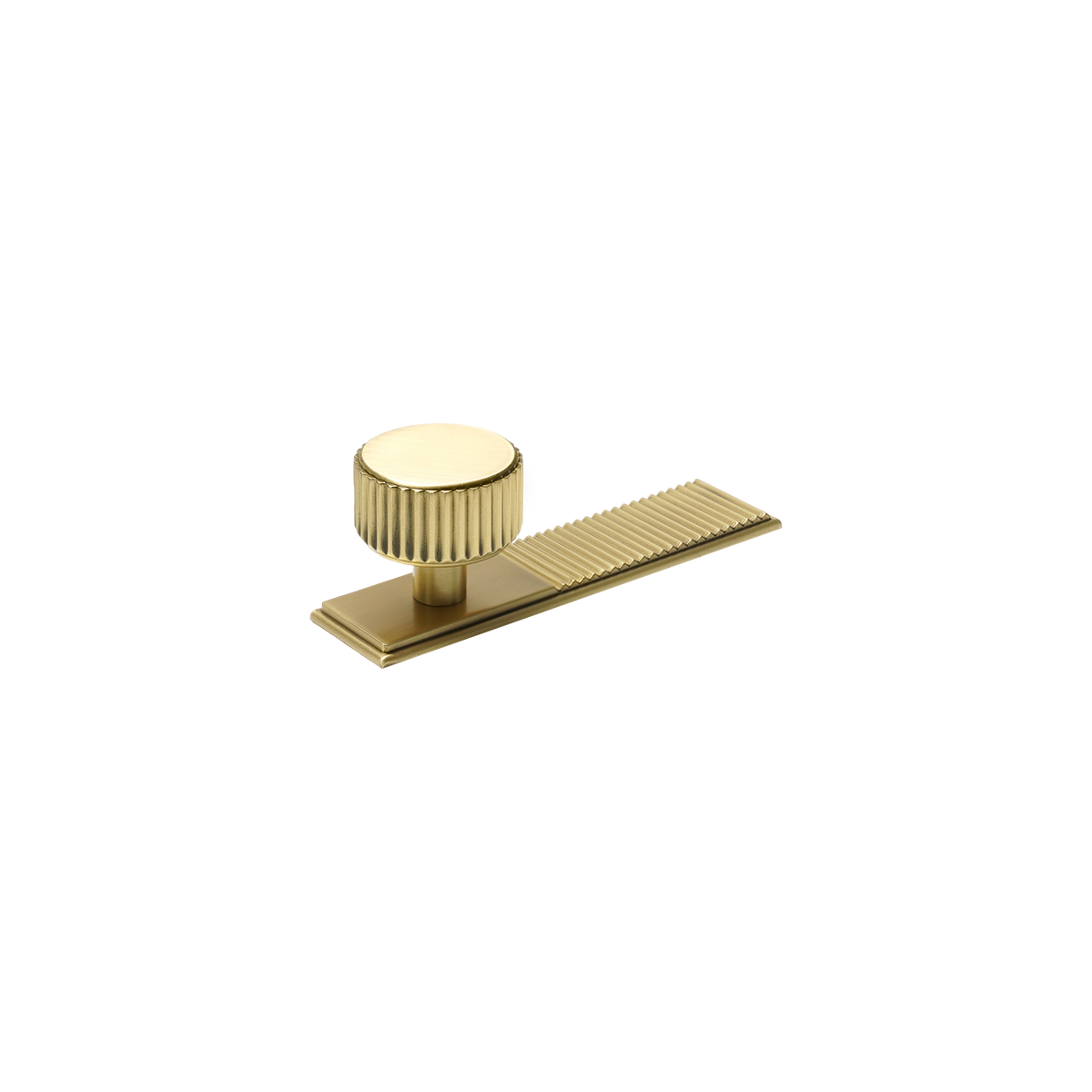 Momo Barrington Round Knob Backplate 32mm in Matt Brass - view 2