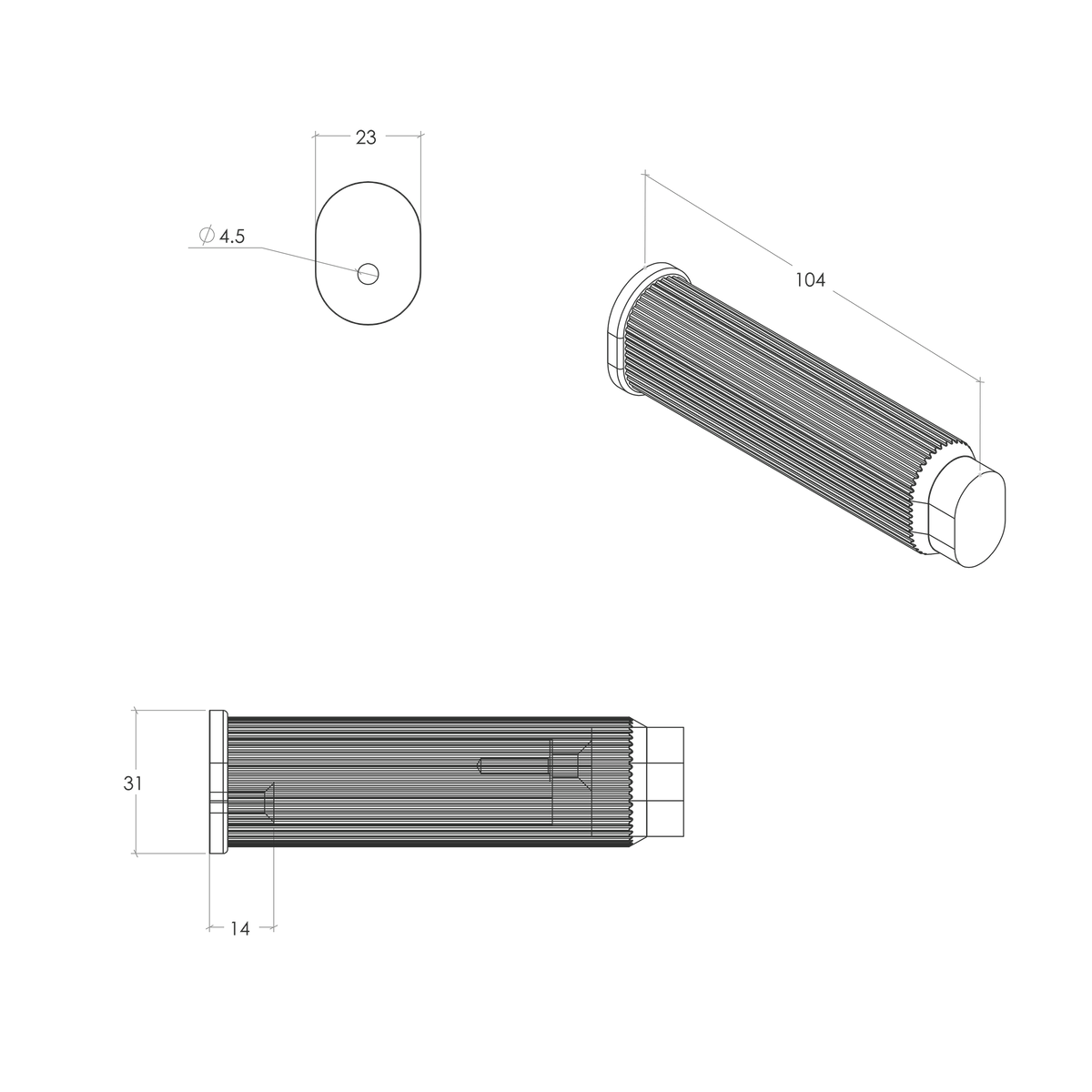 Momo Brooklyn Wall Door Stop - Line Drawing