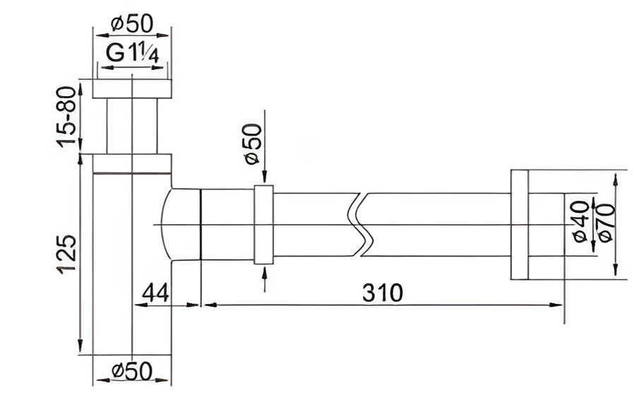 Bella Vista Mica Bottle Trap French Gold